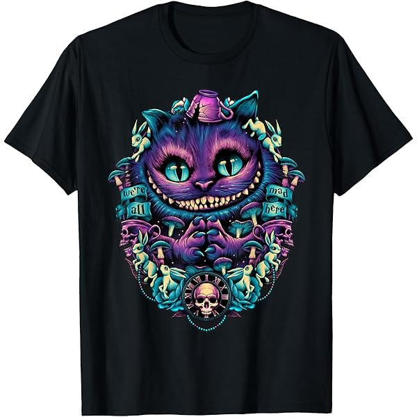 Amazon | 不思議の国のアリス チェシャ猫 All Mad Here Tシャツ | T